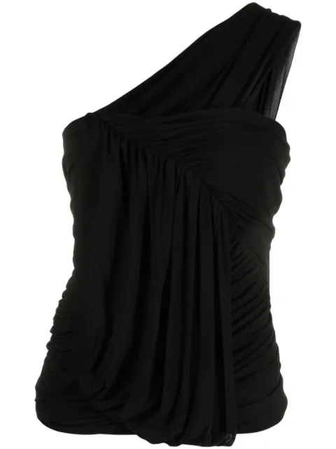 Rick Owens Edfu draped one-shoulder blouse