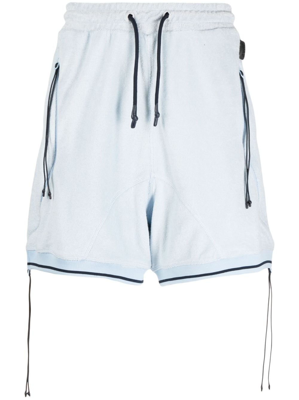 Saul Nash elasticated-waist zipped shorts - Blue