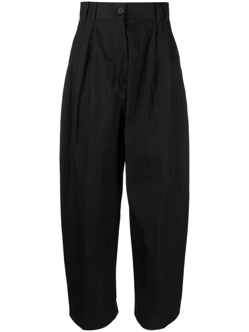 Studio Nicholson Pleated Wide-leg Trousers In Black