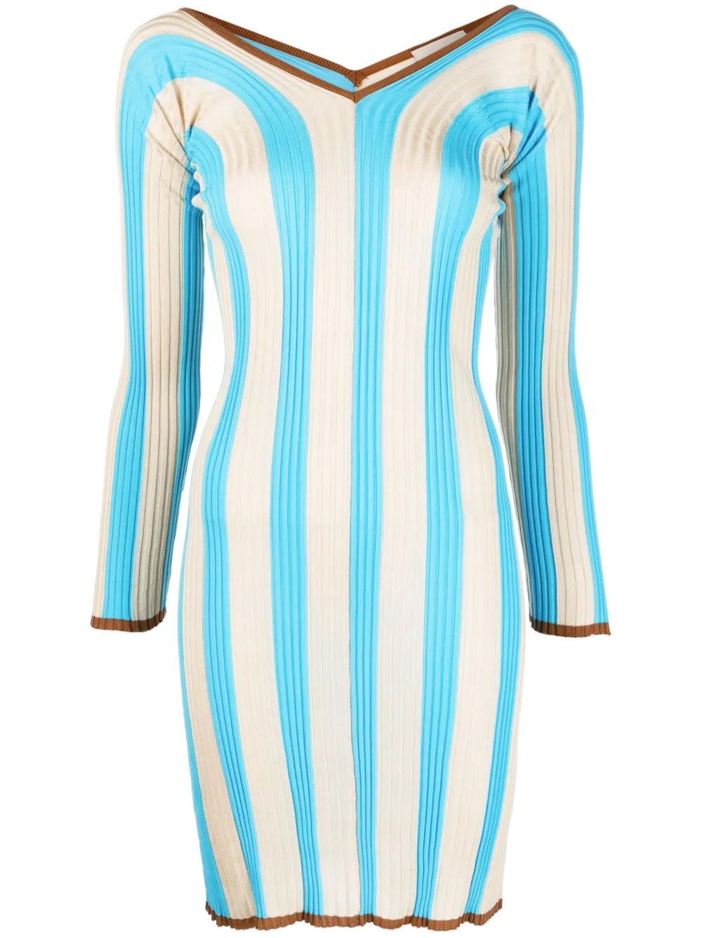 Drumohr Striped Knitted Dress In Multi