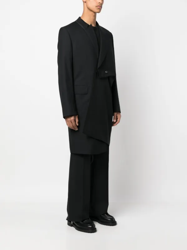 j*4様 marina yee Mrs. Luke Fold coat Marina Yee Luke Asymmetric Coat | Black | FARFETCH