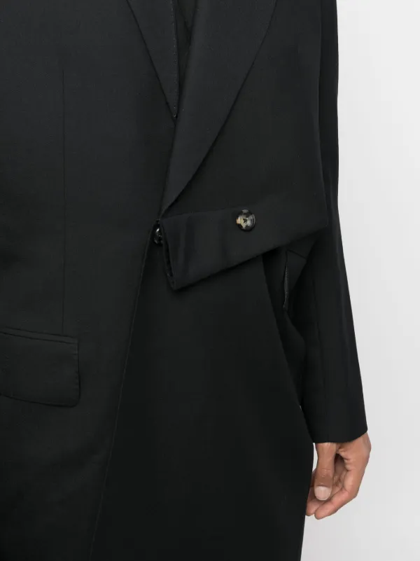 j*4様 marina yee Mrs. Luke Fold coat Marina Yee Luke Asymmetric Coat | Black | FARFETCH