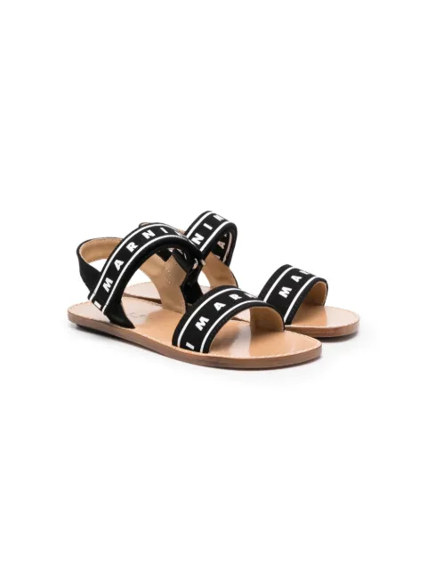 Marni Kids sandales à logo imprimé
