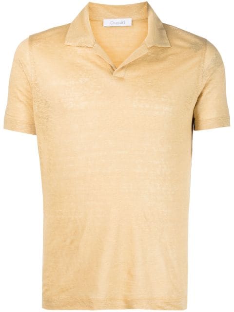 Cruciani lined short-sleeved polo shirt 