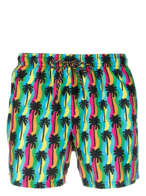 Nos Beachwear graphic-print drawstring swim shorts