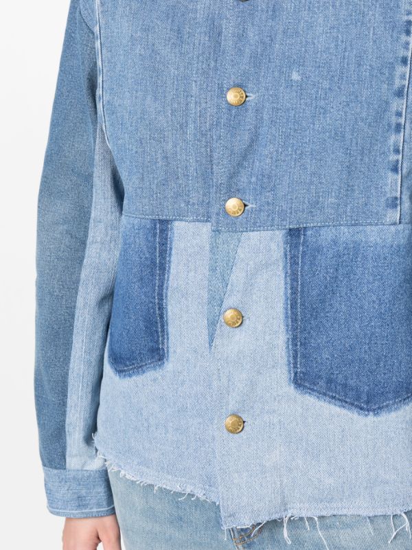 B SIDES Lou Patchwork Denim Jacket Farfetch