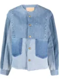 B SIDES Lou patchwork denim jacket - Blue