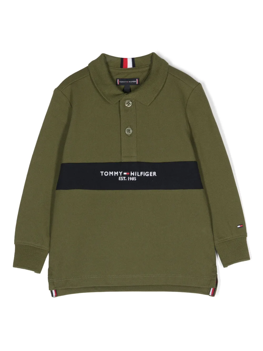 Tommy Hilfiger Junior Katoenen jersey poloshirt Groen