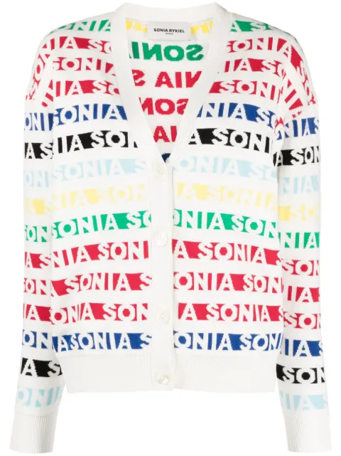 Sonia Rykiel logo-jacquard cotton cardigan