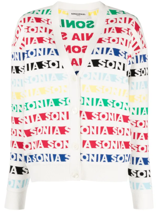 Sonia Rykiel logo-jacquard Cotton Cardigan - Farfetch