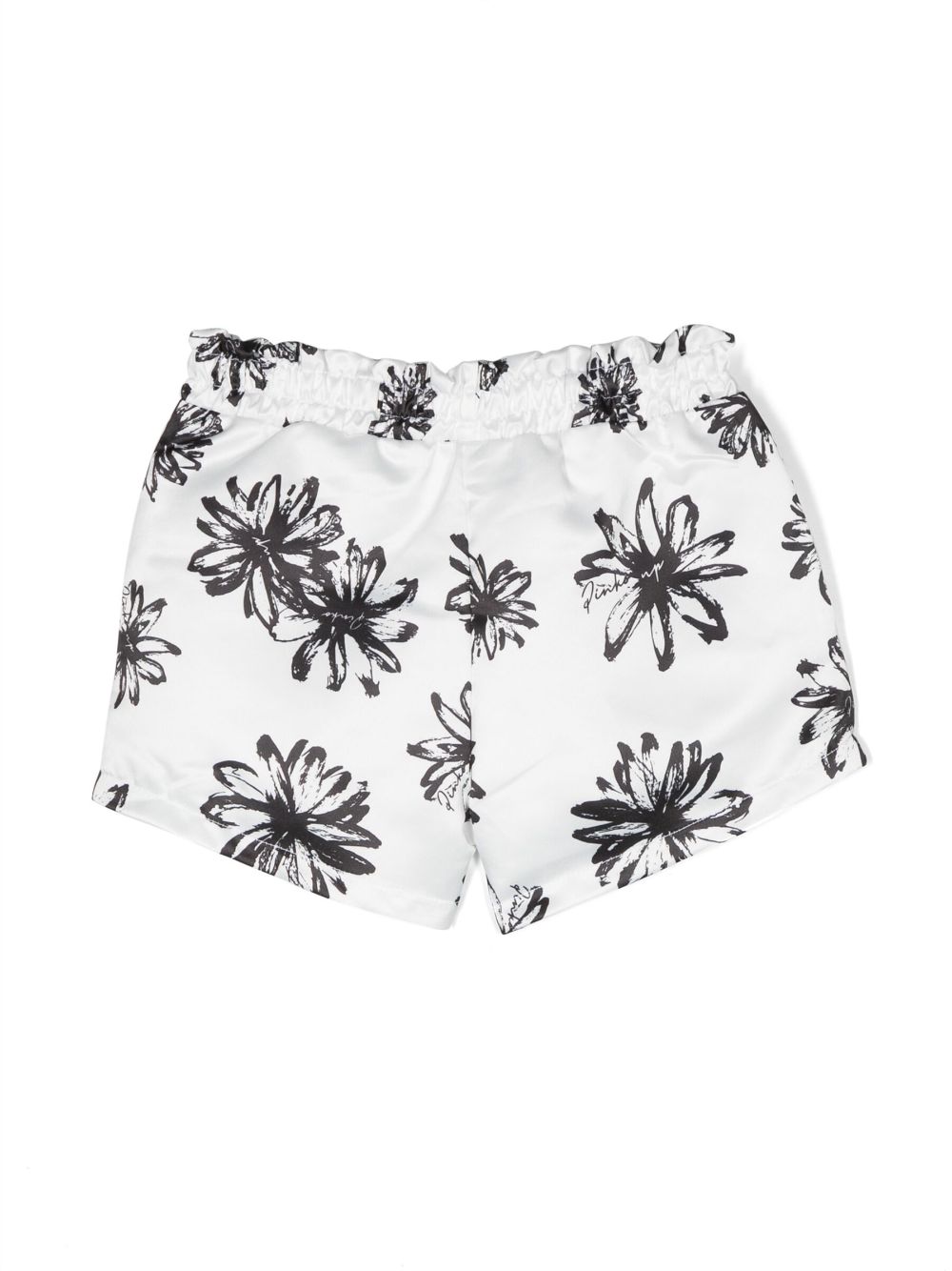 Pinko Kids Shorts met bloemenprint - Wit