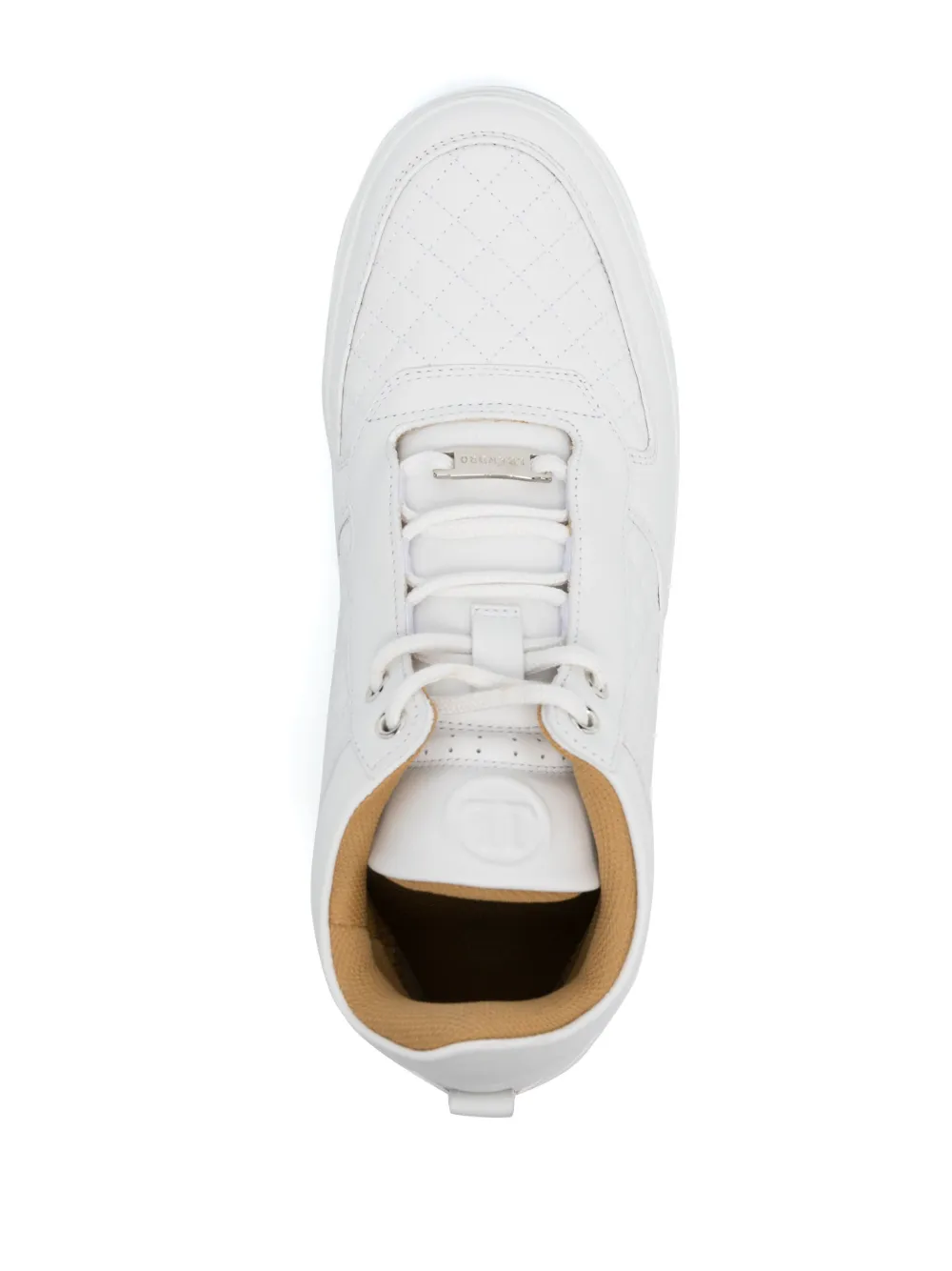 Leandro Lopes Faisca Quilted High-top Sneakers In White