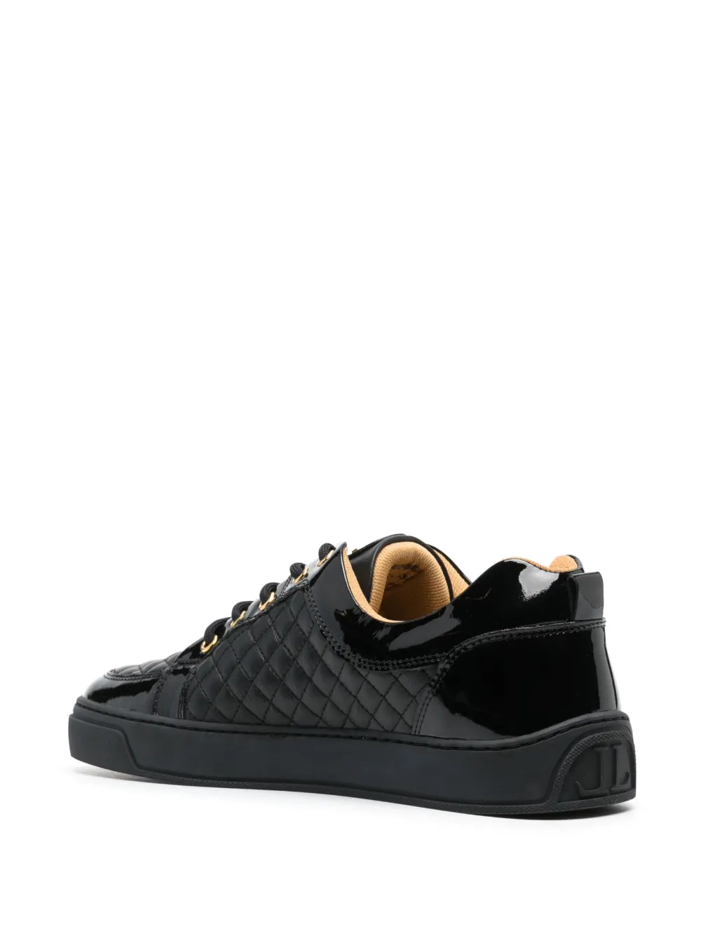  Leandro Lopes Quilted Low-top Sneakers - Black 