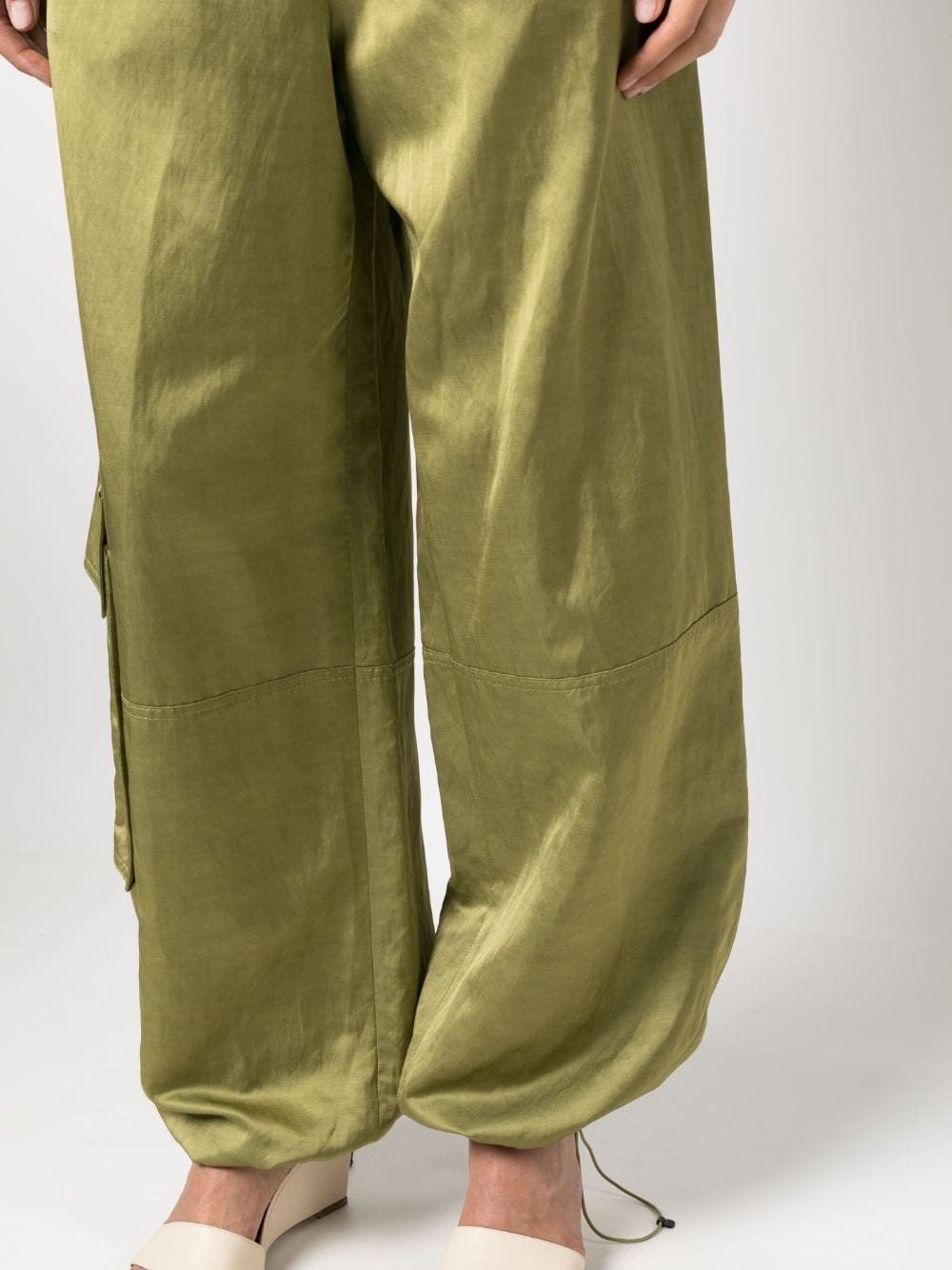 Shop Dorothee Schumacher Parachute-style Cargo Trousers In Green