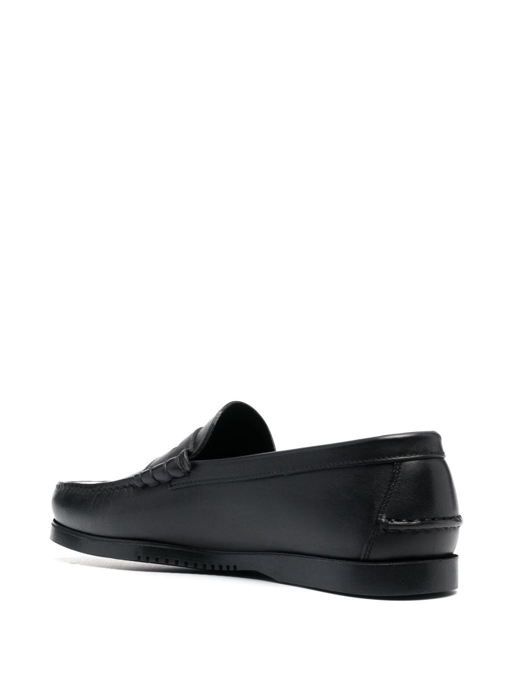 Shop Paraboot Leather Penny Loafers In Black