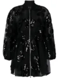 Simone Rocha sequin-embellished tulle coat - Black
