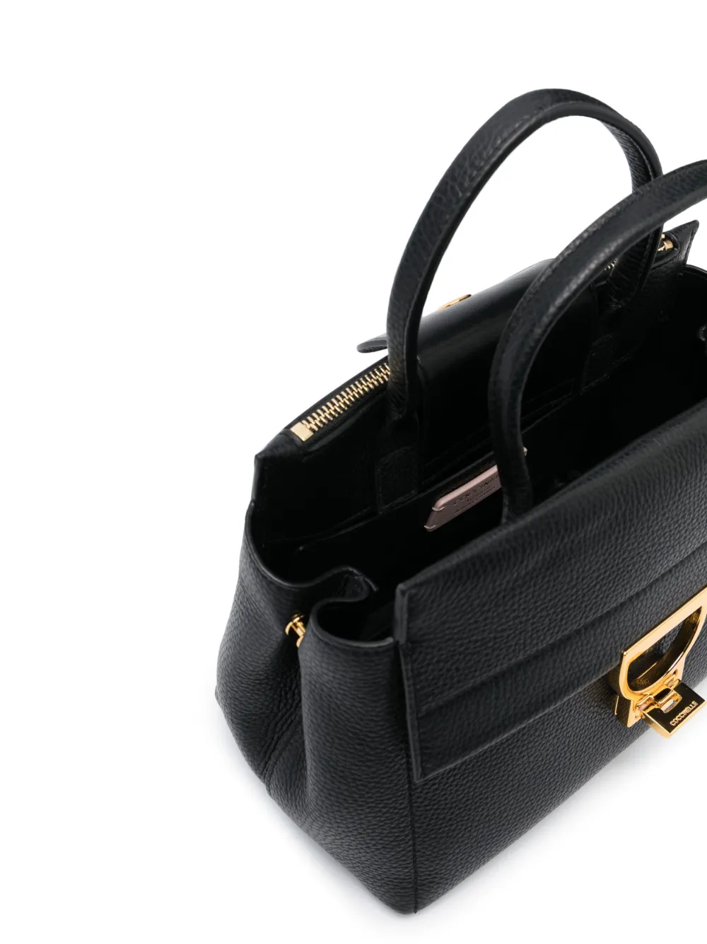 Shop Coccinelle Medium Arlettis Leather Tote Bag In Black