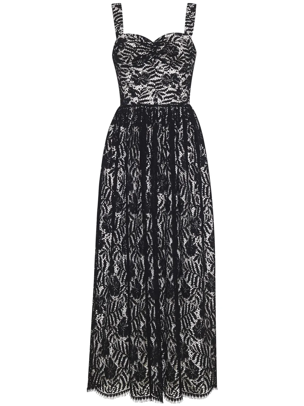 Adam Lippes Lucia Lace-overlay Maxi Dress In Black