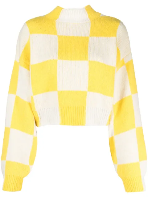 Stine Goya checkerboard-knit jumper