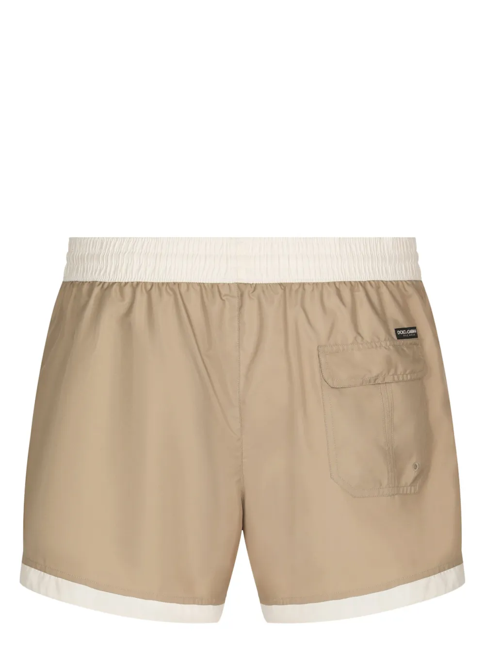 Dolce & Gabbana Zwembroek met logopatch - Beige