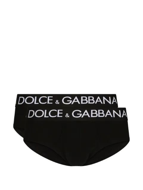 Dolce & Gabbana logo-print cotton briefs (set of two)