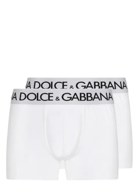 Dolce & Gabbana طقم بوكسرات قطن قطعتين بطبعة شعار الماركة