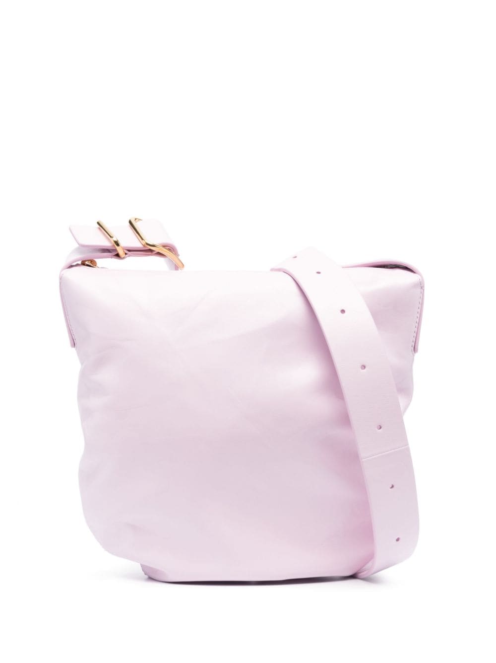Shop Jil Sander Small Leather Shoulder Bag In Rosa