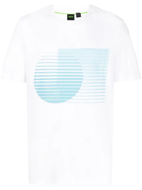 BOSS CREW-NECK T-SHIRT IN COTTON JERSEY WITH SEASONAL ARTWORK
