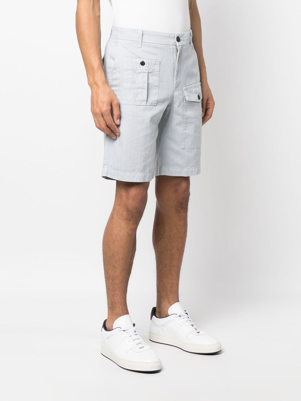 Shop Eleventy Multiple-pocket Detail Shorts In Grey