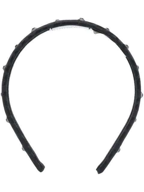 Moschino crystal-embellished jacquard headband