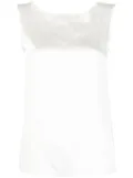 Mazzarelli sleeveless silk-blend top - White