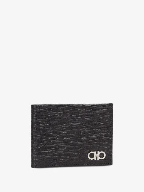 Ferragamo Gancini-logo leather wallet