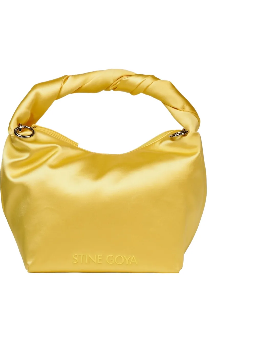 Stine Goya Ziggy satijnen shopper Geel