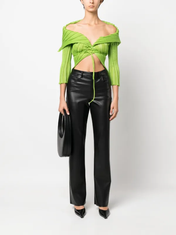 A. ROEGE HOVE Ara wide-collar Wrap Cardigan | Green | FARFETCH