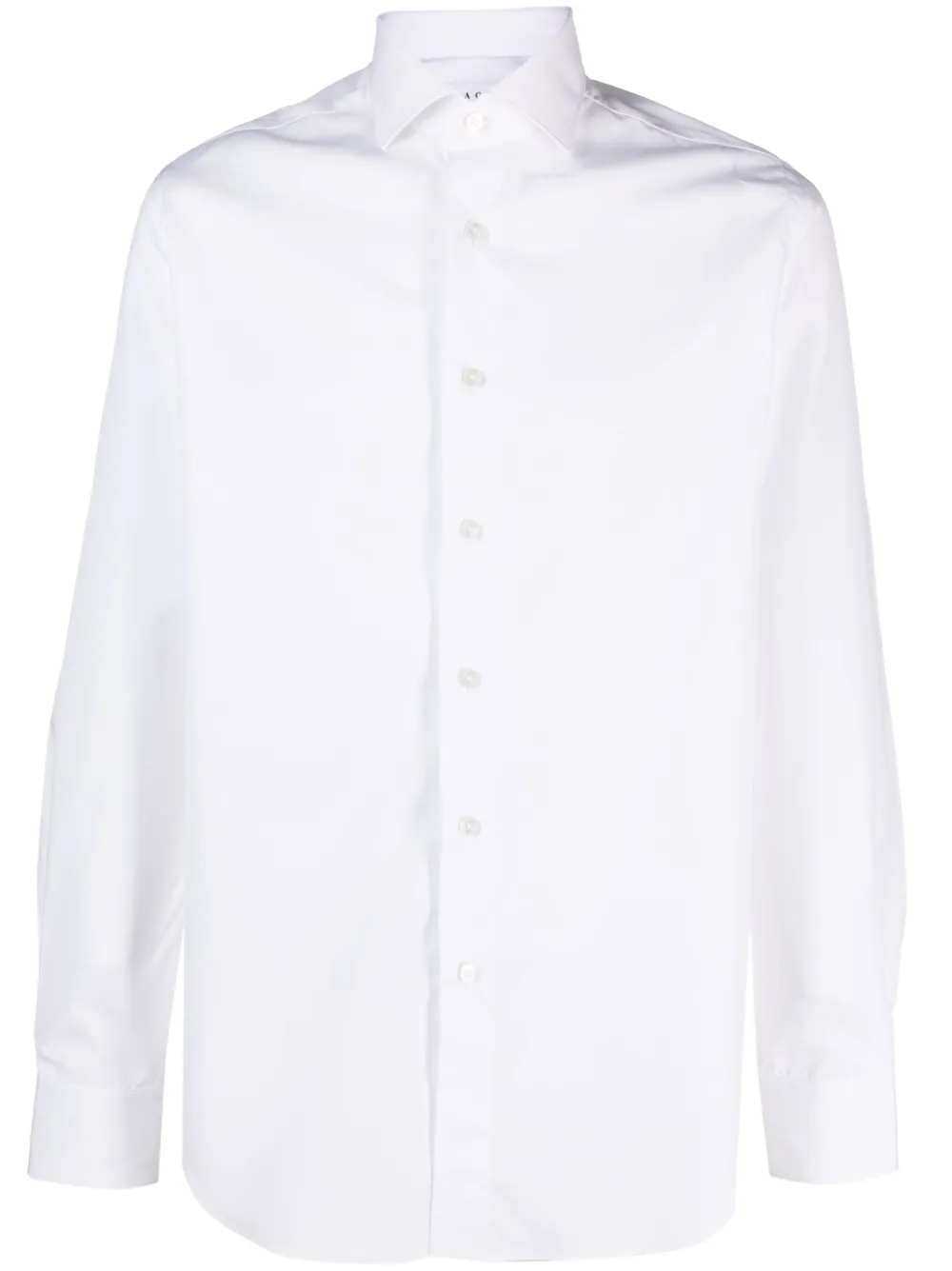 Xacus Spread-collar Cotton Shirt In White