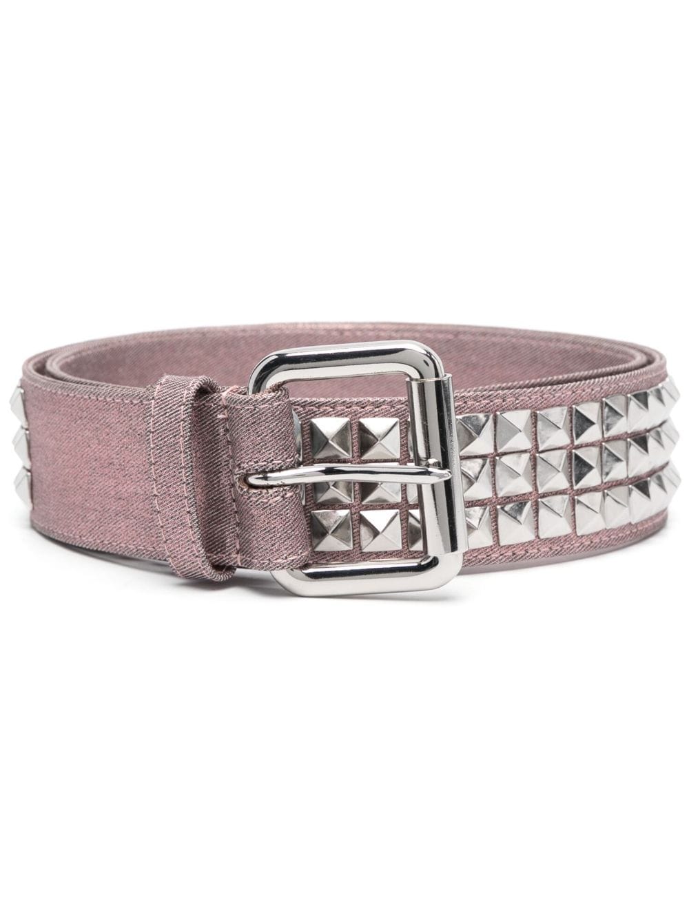 metallic stud-embellished belt
