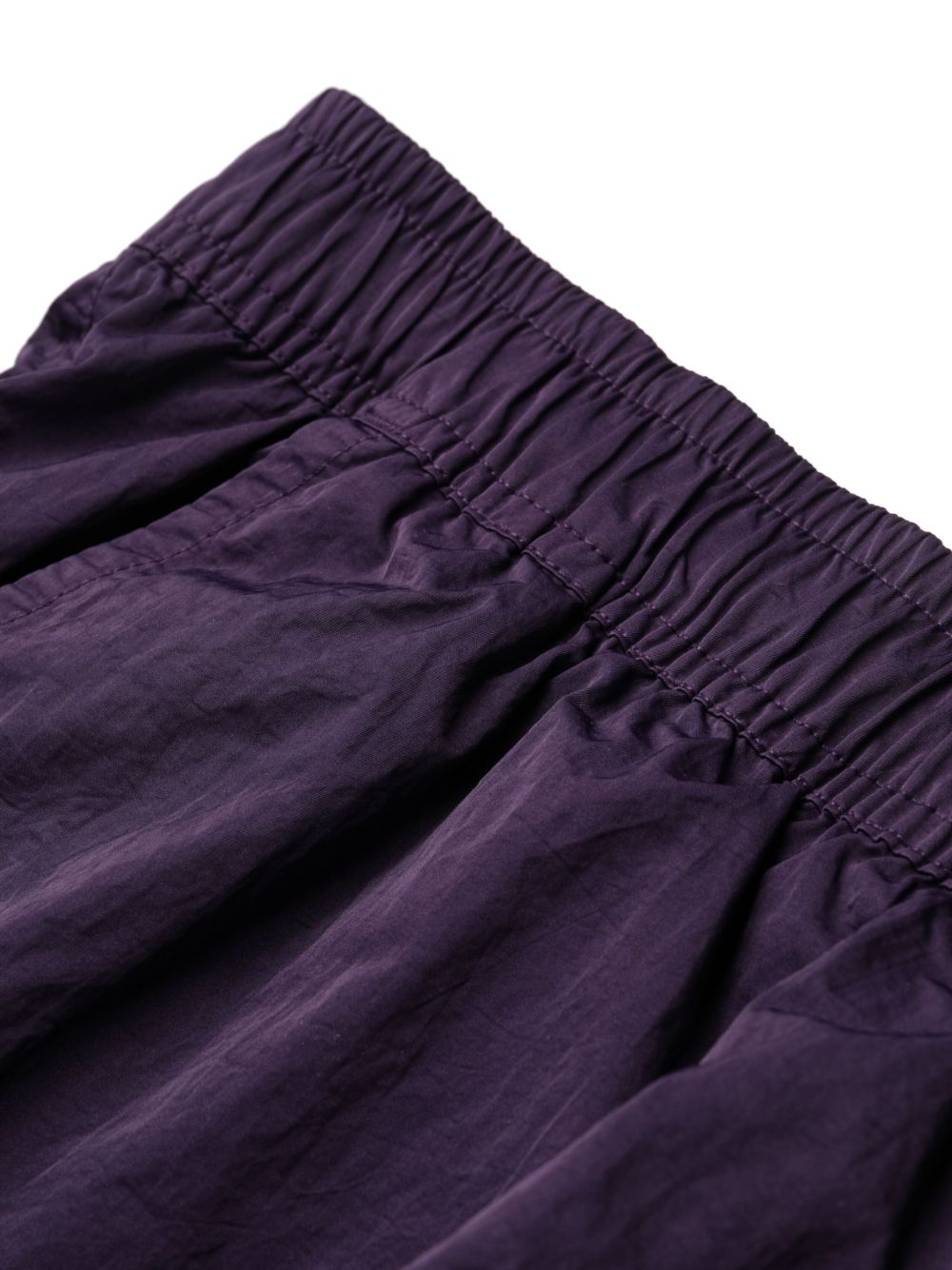 Shop Stone Island Logo-embroidered Elasticated-waistband Shorts In 紫色