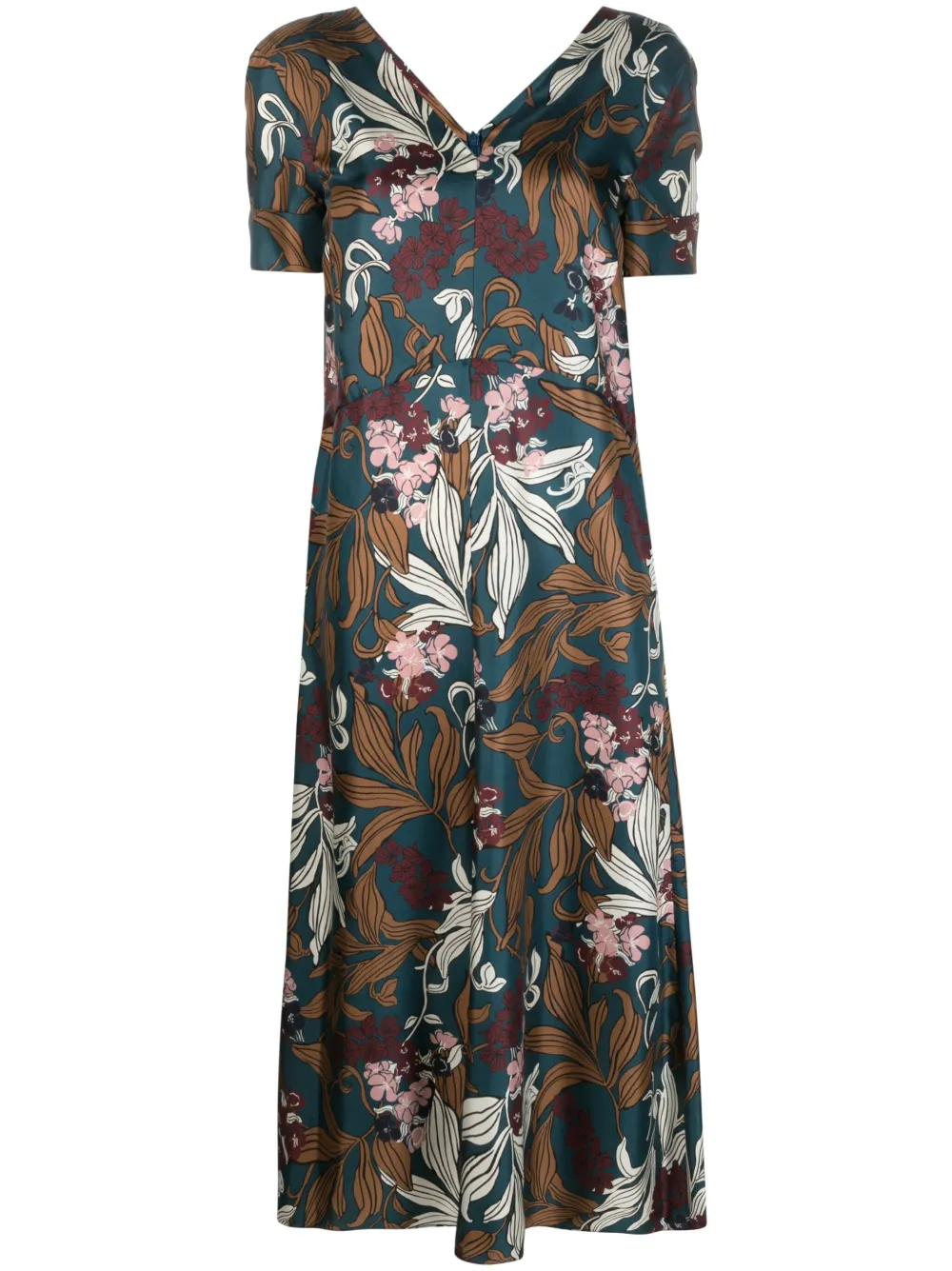 'S Max Mara floral-print silk midi dress