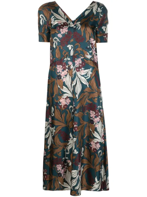 'S Max Mara floral-print silk midi dress