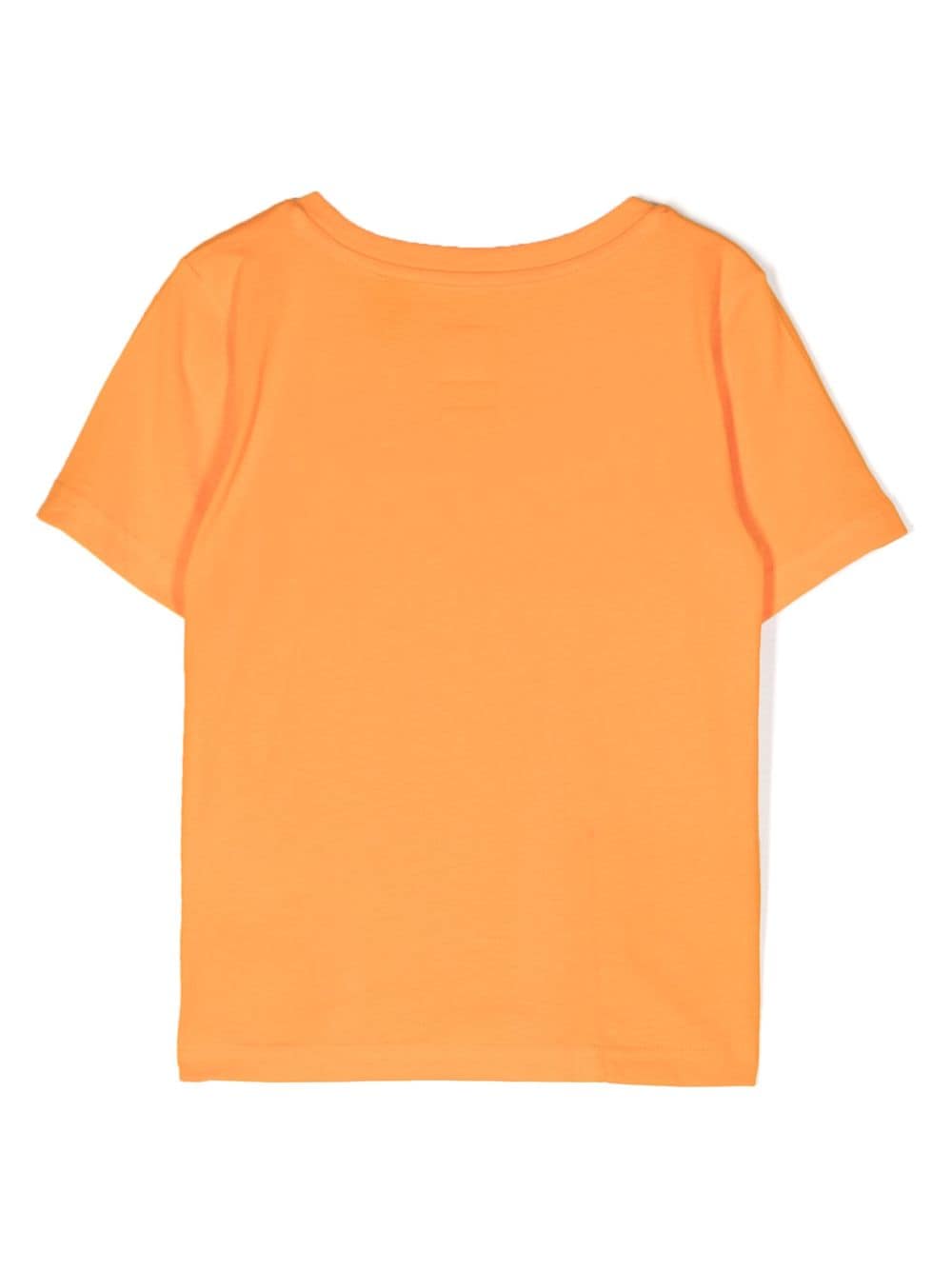 Shop K-way Logo-patch Cotton T-shirt In Orange