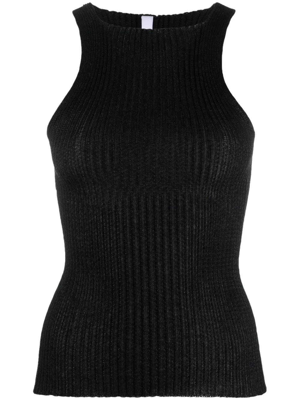 A. Roege Hove Emma High-neck Ribbed Tank Top In Black