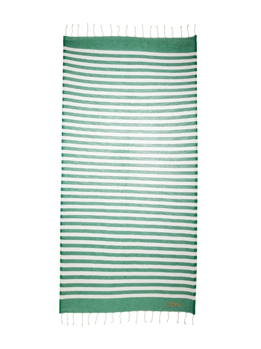 Mc2 Saint Barth Stripe-print Beach Towel In Green