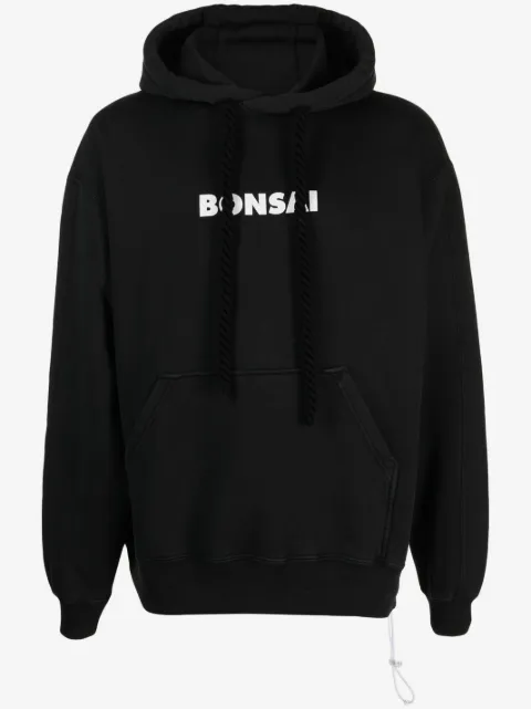 Bonsai logo-print cotton hoodie