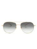 Dita Eyewear logo-print round-frame sunglasses - Gold