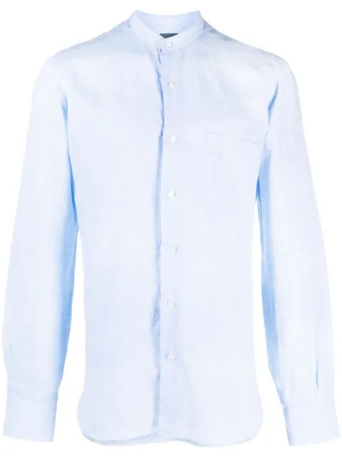 Barba long-sleeve linen shirt