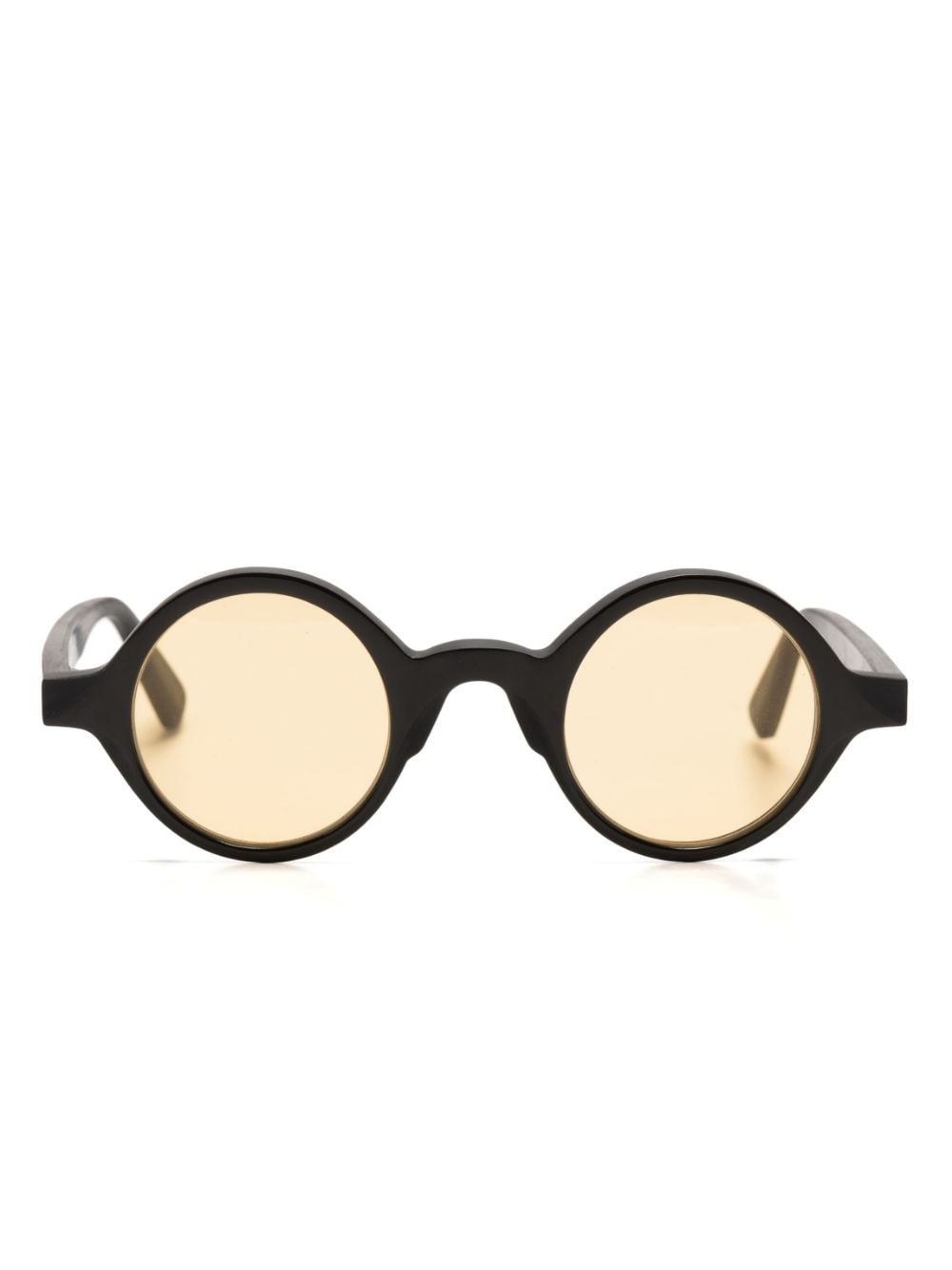 matte-finish round-frame sunglasses
