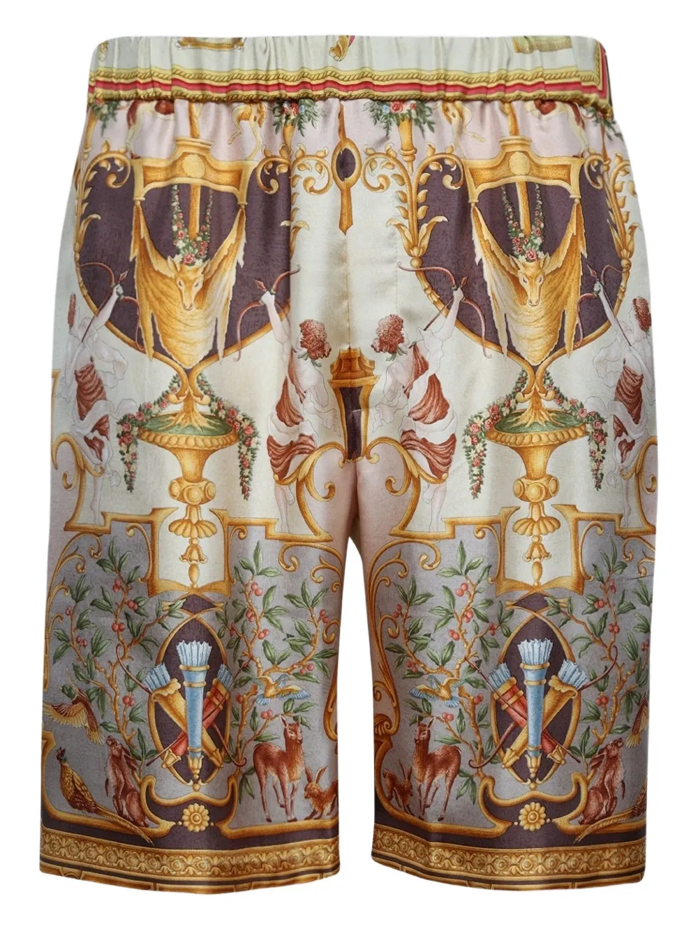 J. Logan Home The Boxer Baroque-print Shorts In Brown