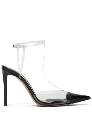 Black and on sale clear pointed heels