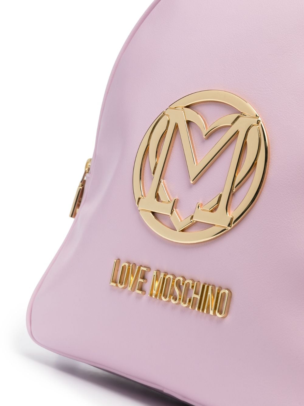 Shop Love Moschino Medium Logo-plaque Backpack In Pink