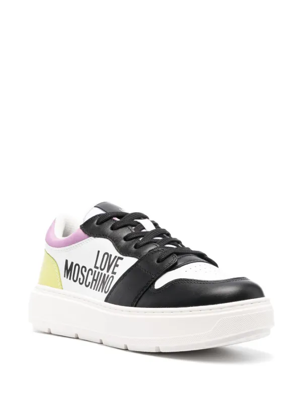 Love Moschino colour-block logo-print Sneakers White FARFETCH PH